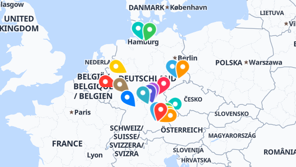 Map of company locations