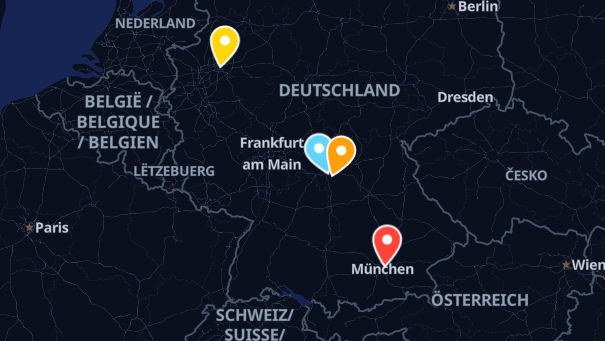 Map of company locations