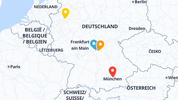 Map of company locations