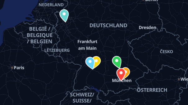 Map of company locations