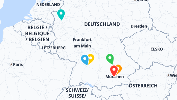 Map of company locations