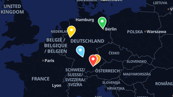 Map of company locations