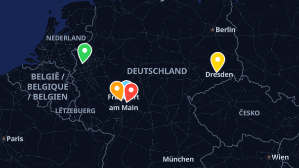 Map of company locations