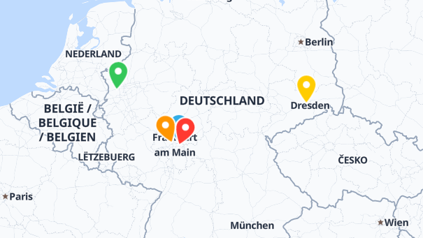 Map of company locations