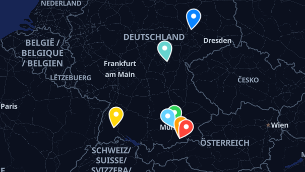 Map of company locations