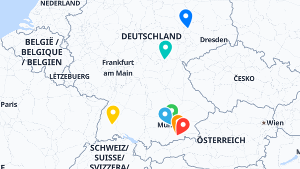 Map of company locations