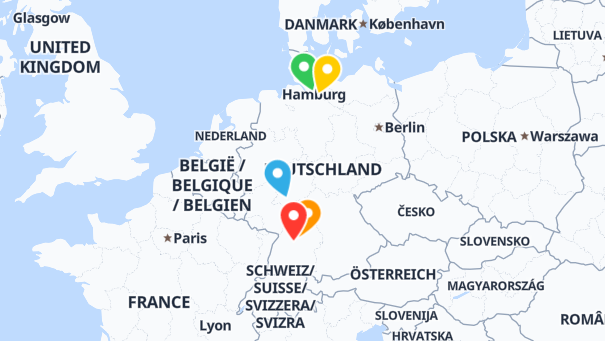 Map of company locations