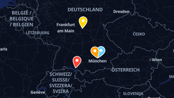 Map of company locations