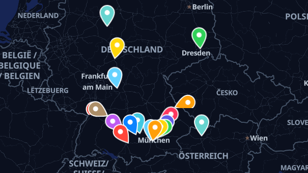 Map of company locations