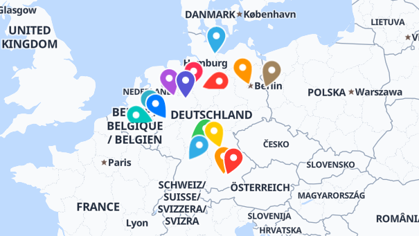 Map of company locations