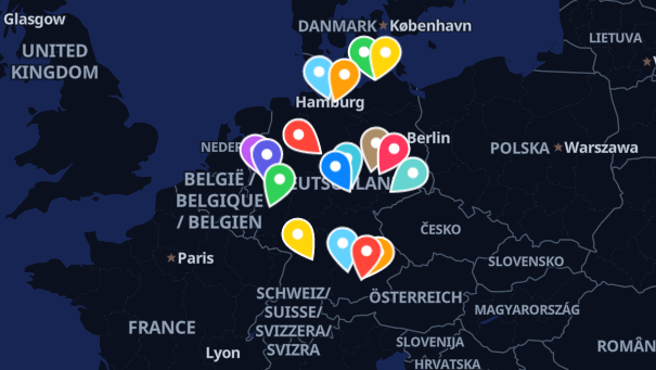 Map of company locations