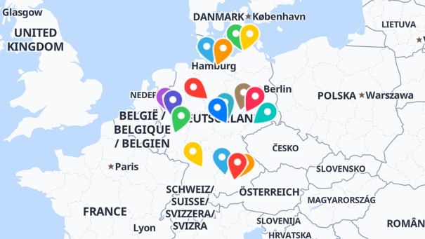 Map of company locations