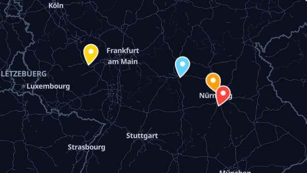 Map of company locations