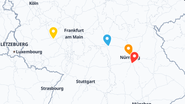 Map of company locations