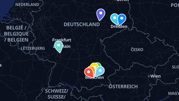 Map of company locations