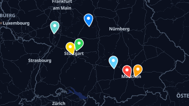 Map of company locations
