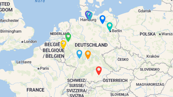 Map of company locations
