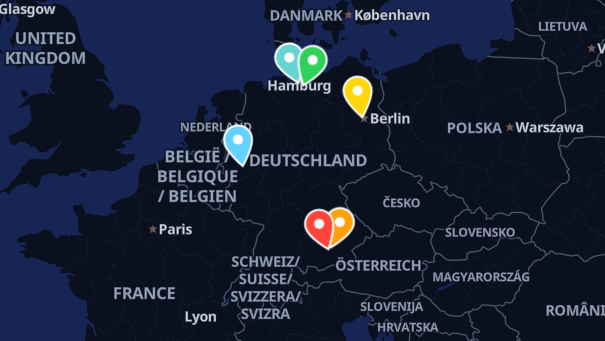 Map of company locations