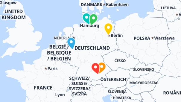 Map of company locations