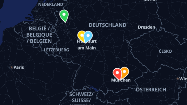 Map of company locations