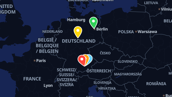Map of company locations