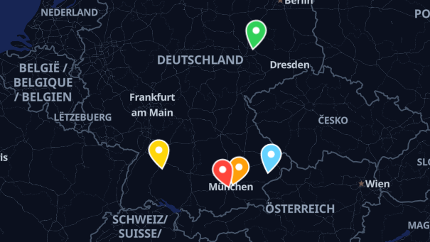 Map of company locations