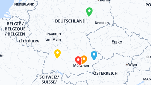 Map of company locations
