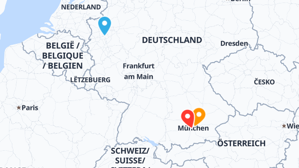 Map of company locations