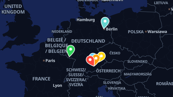 Map of company locations