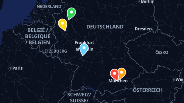 Map of company locations