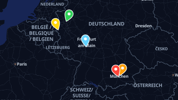 Map of company locations