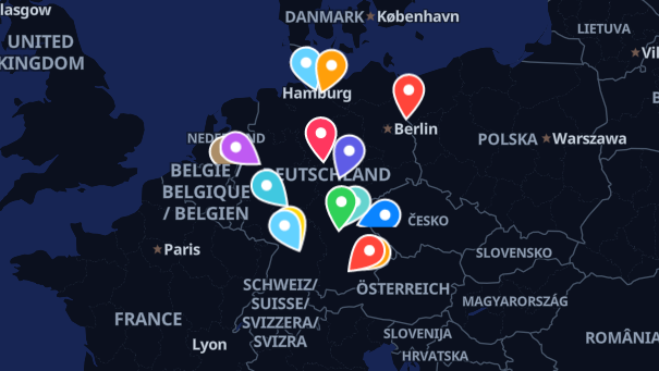 Map of company locations