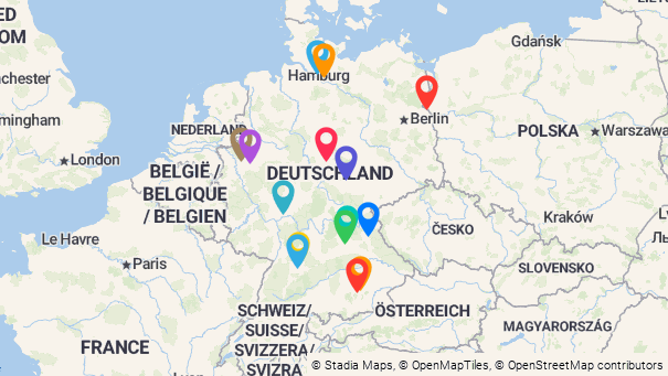 Map of company locations