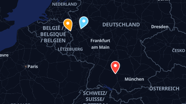 Map of company locations