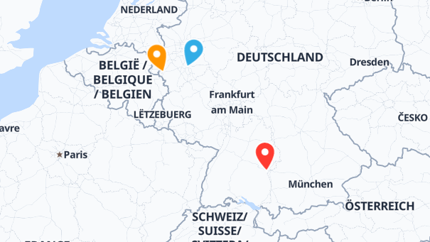 Map of company locations