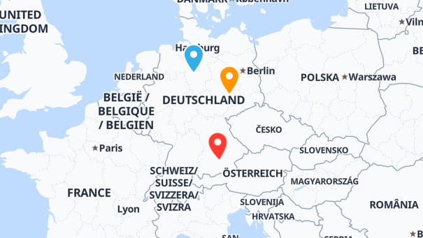 Map of company locations