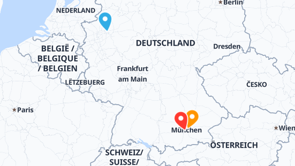 Map of company locations