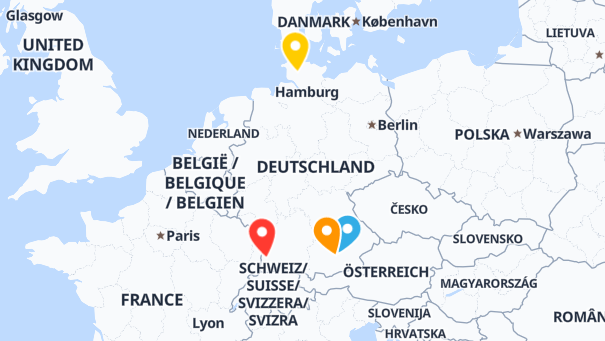 Map of company locations