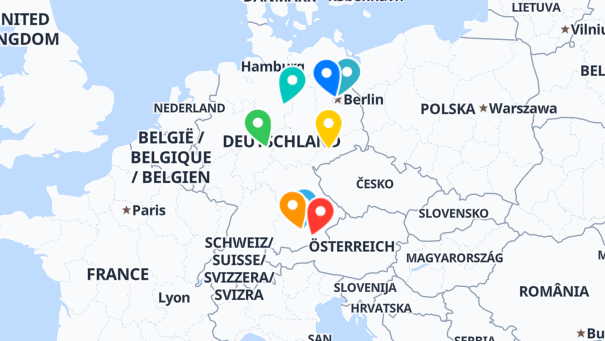 Map of company locations