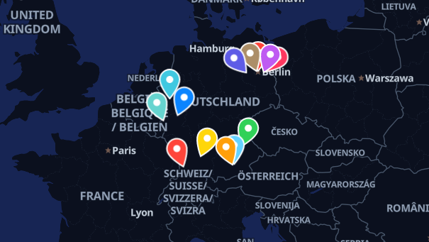 Map of company locations