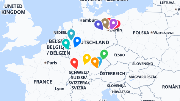 Map of company locations