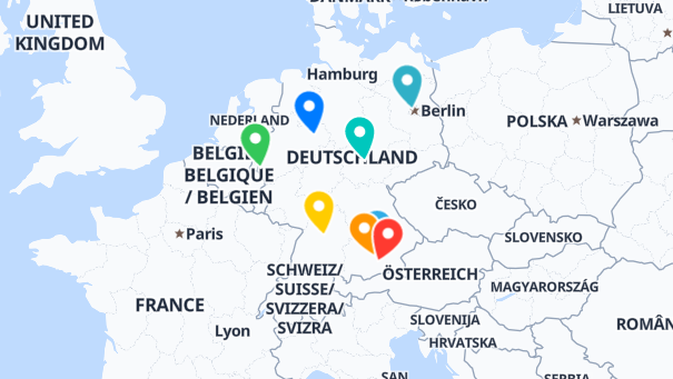 Map of company locations