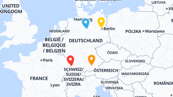 Map of company locations