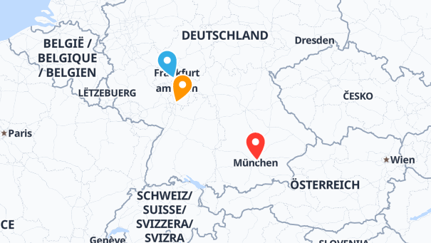 Map of company locations