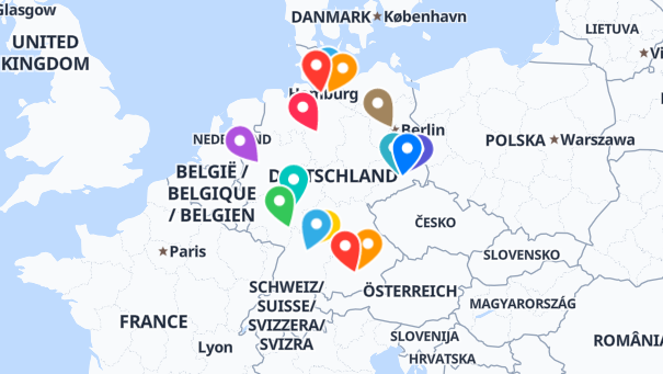 Map of company locations
