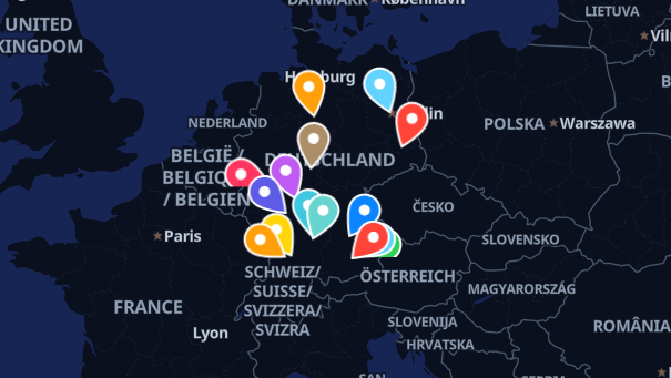 Map of company locations