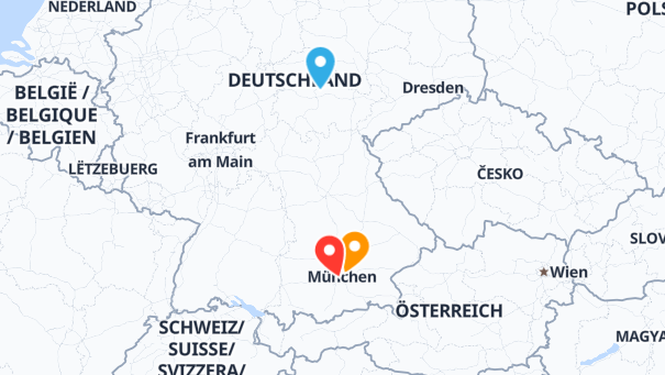 Map of company locations