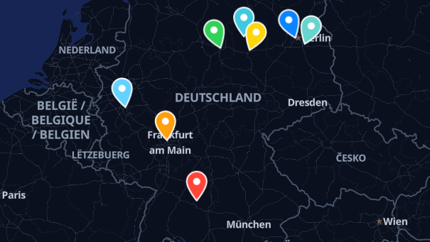 Map of company locations