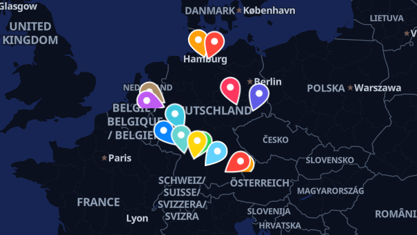 Map of company locations