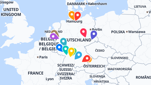 Map of company locations